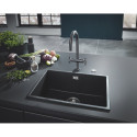 Kompozitinė plautuvė GROHE K700U 610x460 mm granito juoda, 31655AP0