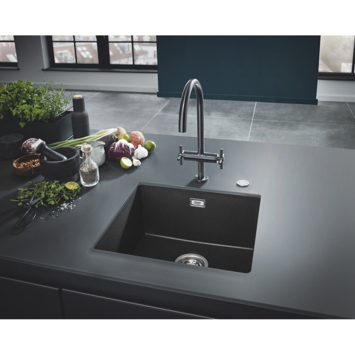 Komposiitvalamu GROHE K700U 610x460 mm graniitmust, 31655AP0