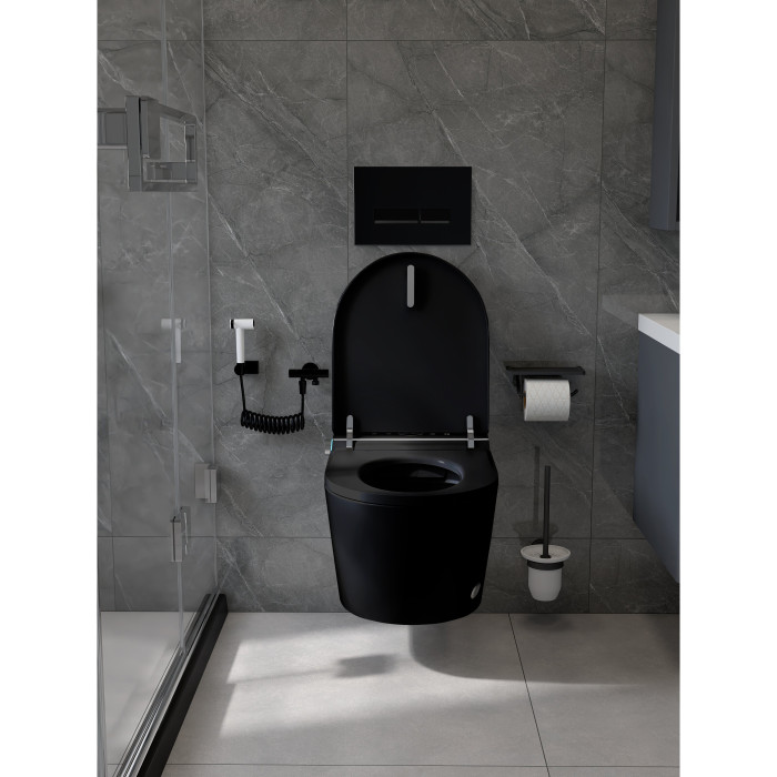 Peatatud WC bideefunktsiooniga MEPA Rimless istme ja kaanega