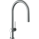 Virtuves (izlietnes) jaucējkrāns ar ievelkamu šļūteni HANSGROHE Talis M54 210 1jet, 72802000