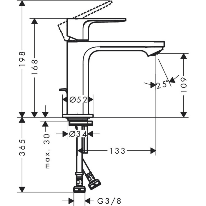 Valamusegisti põhjaklapiga HANSGROHE Reblis E 110, 72559670