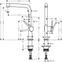 Virtuvės (plautuvės) maišytuvas HANSGROHE Talis M54, 72840800