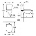 Встраиваемый унитаз GROHE Bau Ceramic Rimless с крышкой с плавным закрыванием, 39496000
