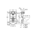 Priekšsienas tualetes (WC) rāmju komplekti GROHE Rapid SL 82 cm, 38526000