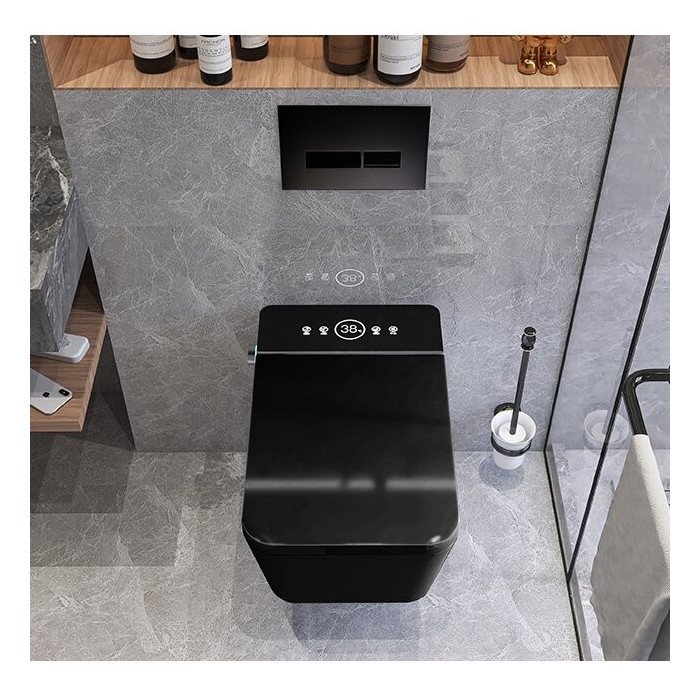 Suspended toilet with bidet function Rimless with seat and lid 800