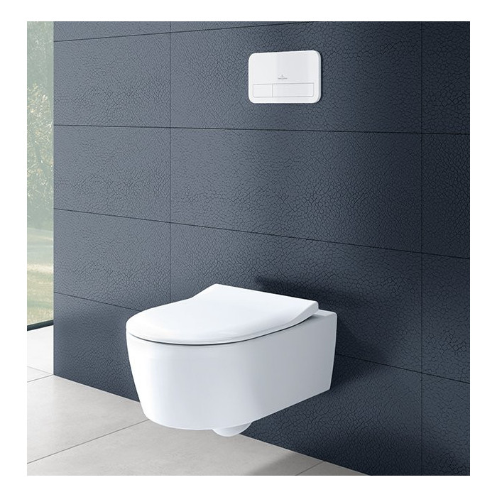 Подвесной туалетный горшок VILLEROY & BOCH Venticello DirectFlush с тонкой (тонкой) крышкой с антипиреном, керамика плюс покрыти