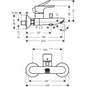 Ванны - смеситель для душа HANSGROHE Talis E, 71740140