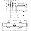 Thermostatinis vonios - dušo maišytuvas HANSGROHE Ecostat Comfort, 13114140
