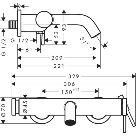Vannitoa kraan HANSGROHE Tecturis S, 73422140