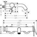 Vonios maišytuvas HANSGROHE Tecturis S, 73422140