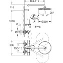 Thermostatic shower system GROHE Vitalio Start 250, 26816000