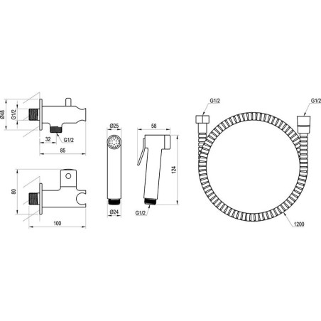 Bidet faucet with hygienic shower RAVAK X070166