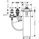Монтажный комплект Basic Set для смесителя для ванной комнаты с 3 отверстиями HANSGROHE 13481180