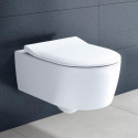 Suspended toilet VILLEROY & BOCH Avento DirectFlush with softclosing cover Ceramic Plus coating, 5656RSR1