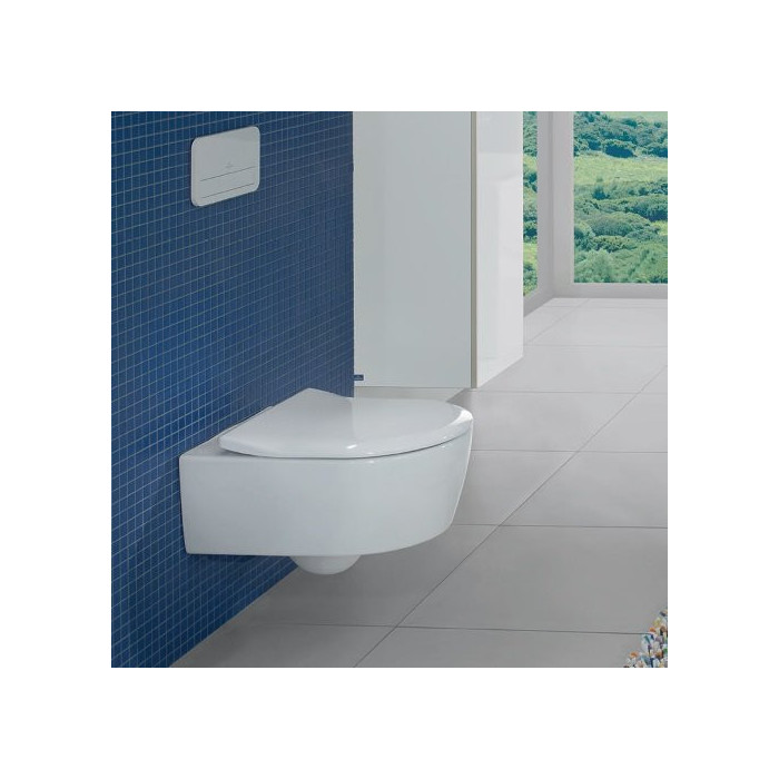Piekaramā tualete VILLEROY & BOCH Avento DirectFlush ar mīkstu aizvēršanas vāku Ceramic Plus pārklājums, 5656RSR1