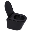 Seina sisse universaalse WC (WC) raamikomplektid GROHE (3 in 1) + peatatud WC SAT INFINITIO Kompaktne Velgedeta must s