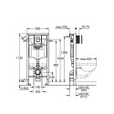 Seina sisse universaalse WC (WC) raamikomplektid GROHE (3 in 1) + peatatud WC SAT INFINITIO Kompaktne Velgedeta must s