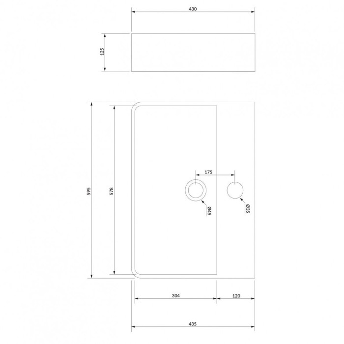 Izlietne OMNIRES Garland 60x43 cm