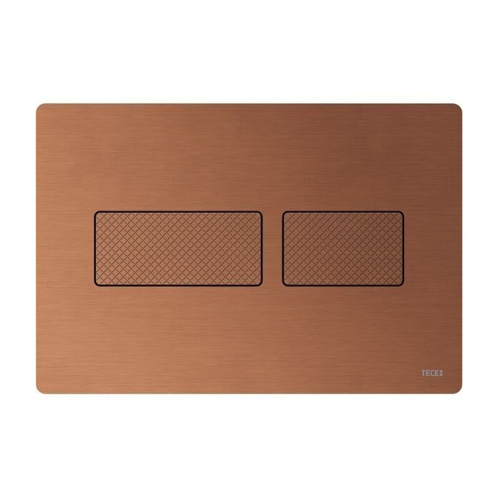 Flush plate TECEsolid Matte bronze with diamond texture