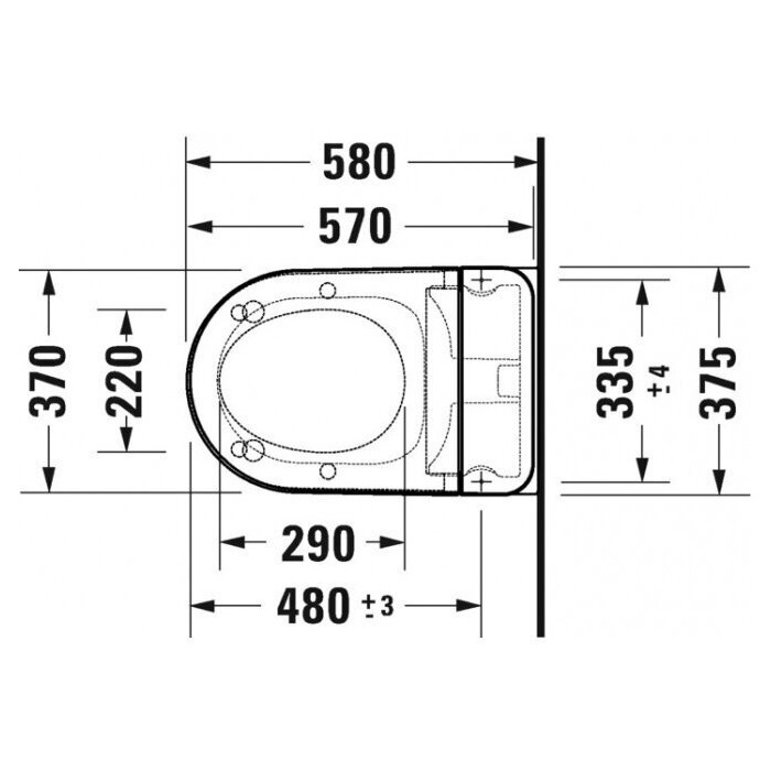 Suspended unit with bidet function DURAVIT SensoWash D-Neo Compact with softclosing cover