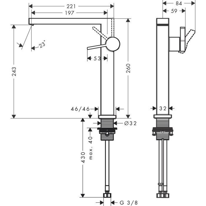 Valmusegisti HANSGROHE Tecturis E 240 CoolStart, 73072140