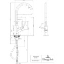 Смеситель для мойки с выдвижным кексом VILLEROY&BOCH Umbrella Flex, 925400LC
