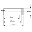 Priekšsienas WC rāmja GEBERIT 3"x 310 mm notekūdeņu caurules pagarinājums
