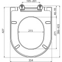 Cover for toilet RAVAK Uni Chrome softclosing, X01549