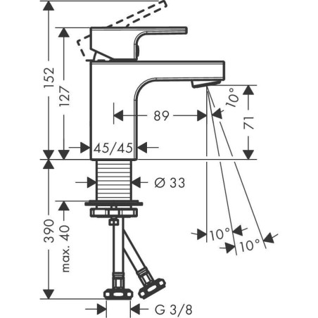 Valamusegisti HANSGROHE Vernis Kuju 70, 71567000