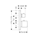 Thermostatic Mixer AXOR Citterio M 2 Functions, 34725000