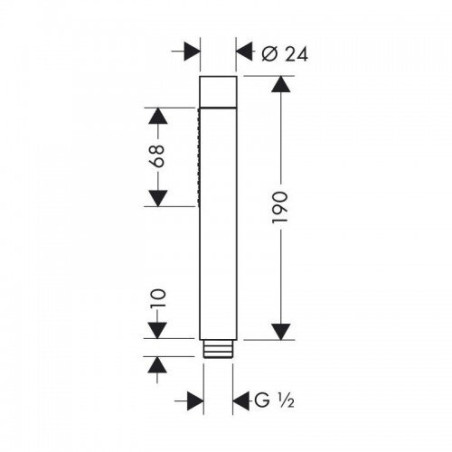 Dušas galva HANSGROHE Axor Starck 2jet, 28532000