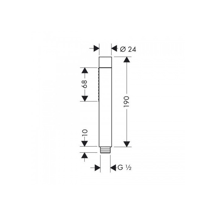 Dušo galvutė HANSGROHE Axor Starck 2jet, 28532000