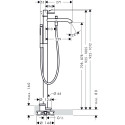 Grindinis vonios maišytuvas AXOR Loop, 38442000