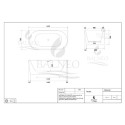 Acrylic freestanding bath BALNEO Viva, 160 x 75 cm. J0101010102-2