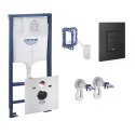 Seina sisse (WC) raamikomplektid GROHE Rapid SL 5 in 1 Skate Cosmopolitan Phantom black