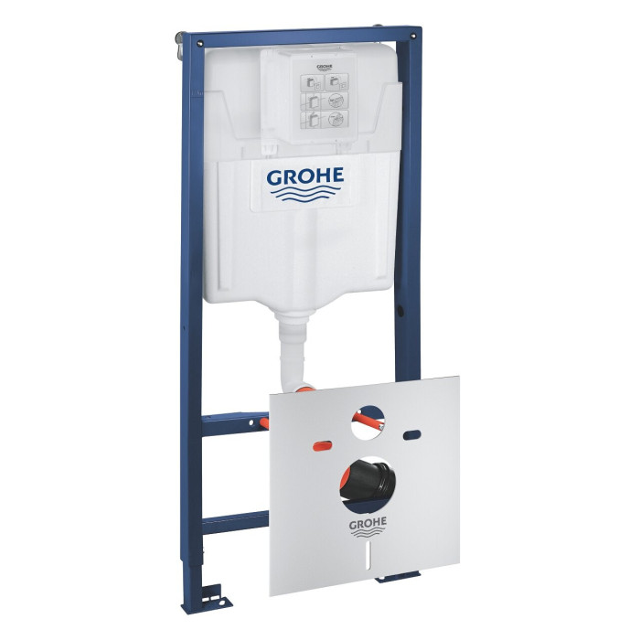 Priekšsienas (WC) rāmju komplekts GROHE Rapid SL 5 in 1 Skate Cosmopolitan Brush vēss saullēkts