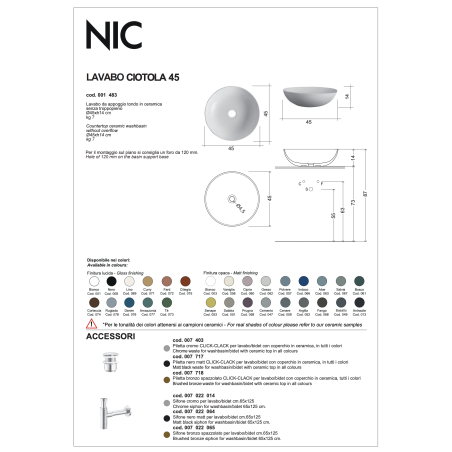 Praustuvas-dubuo NIC dizainas Ciotola 45 H14, 001483