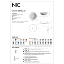Washbasin-bowl NIC design Ciotola 45 H14, 001483
