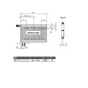 Uzlāde radiatora apakšā KERMI FTV 11 x 300 x 1000
