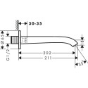 Клюв для ванны HANSGROHE Vivenis, 75410700