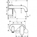 Pre-wall faucet for washbasin HANSGROHE Vernis Blend, 71576670