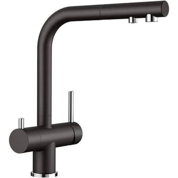 Köögi (valamu) segisti BLANCO Fontas II, must-matt / kroom, 526158
