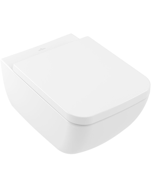 Suspended toilet VILLEROY & BOCH Collaro Direct Flush WC with Soft-close cover Ceramic plus coating, 4626HSR1