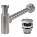 Washbasin siphon is a bottom valve click clack set, nerudiyanchio steel