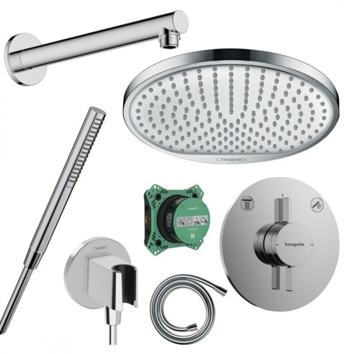 Pirmssienas termostata dušas komplekts HANSGROHE Pulsify S, HANSG9-1