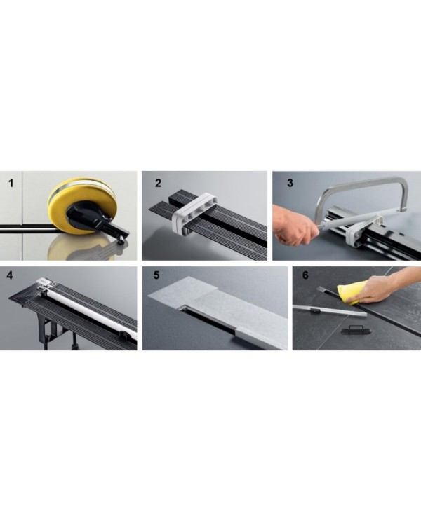Shower chute sets VIEGA Vario 300-1200 mm with glossy grill