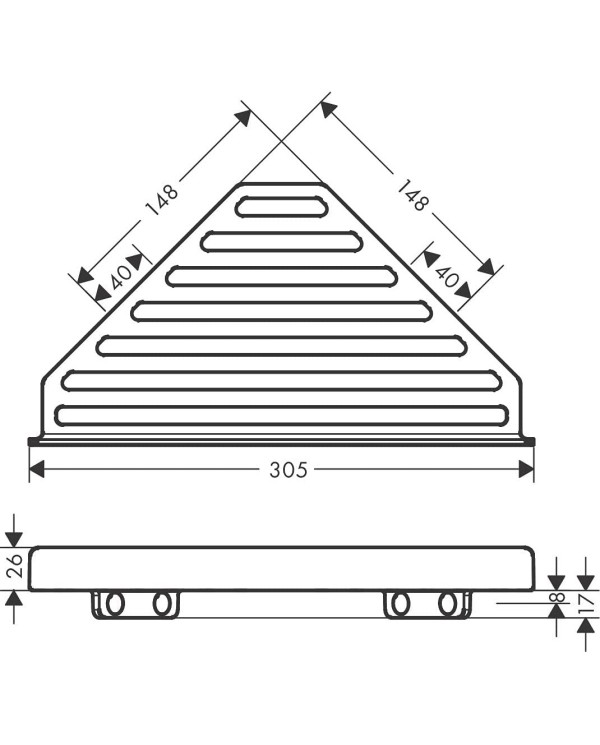 Kampinė lentynėlė HANSGROHE AddStoris, 41741140