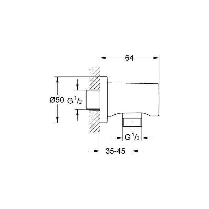 Ūdenskrātuve zemsienu dušai GROHE Rainshower, 27057DL0