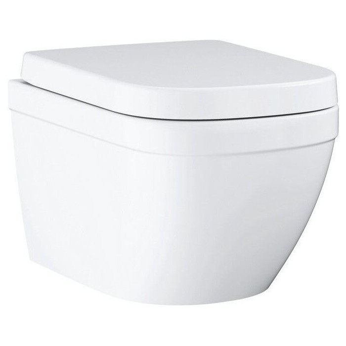 Peatatud WC GROHE Euro Ceramic Rimless Compact istmega softclosing katetest