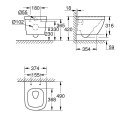 Подвесной унитаз GROHE Euro Ceramic Rimless Compact с сиденьем из софтзакрывающего покрытия